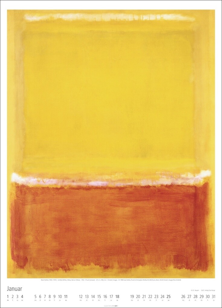 Weitere Ansicht: Mark Rothko Kalender 2026 | Mark Rothko