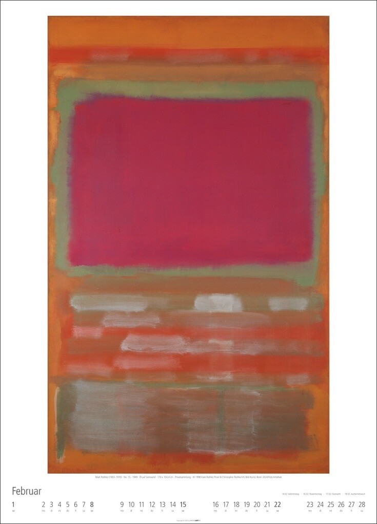 Weitere Ansicht: Mark Rothko Kalender 2026 | Mark Rothko