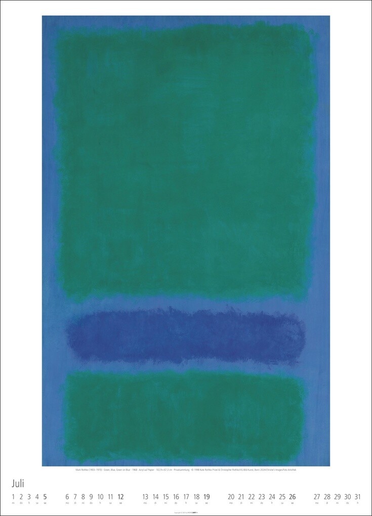 Weitere Ansicht: Mark Rothko Kalender 2026 | Mark Rothko