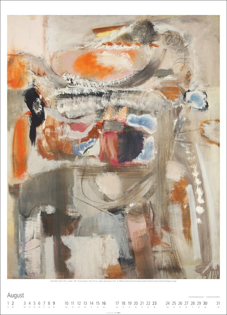 Weitere Ansicht: Mark Rothko Kalender 2026 | Mark Rothko