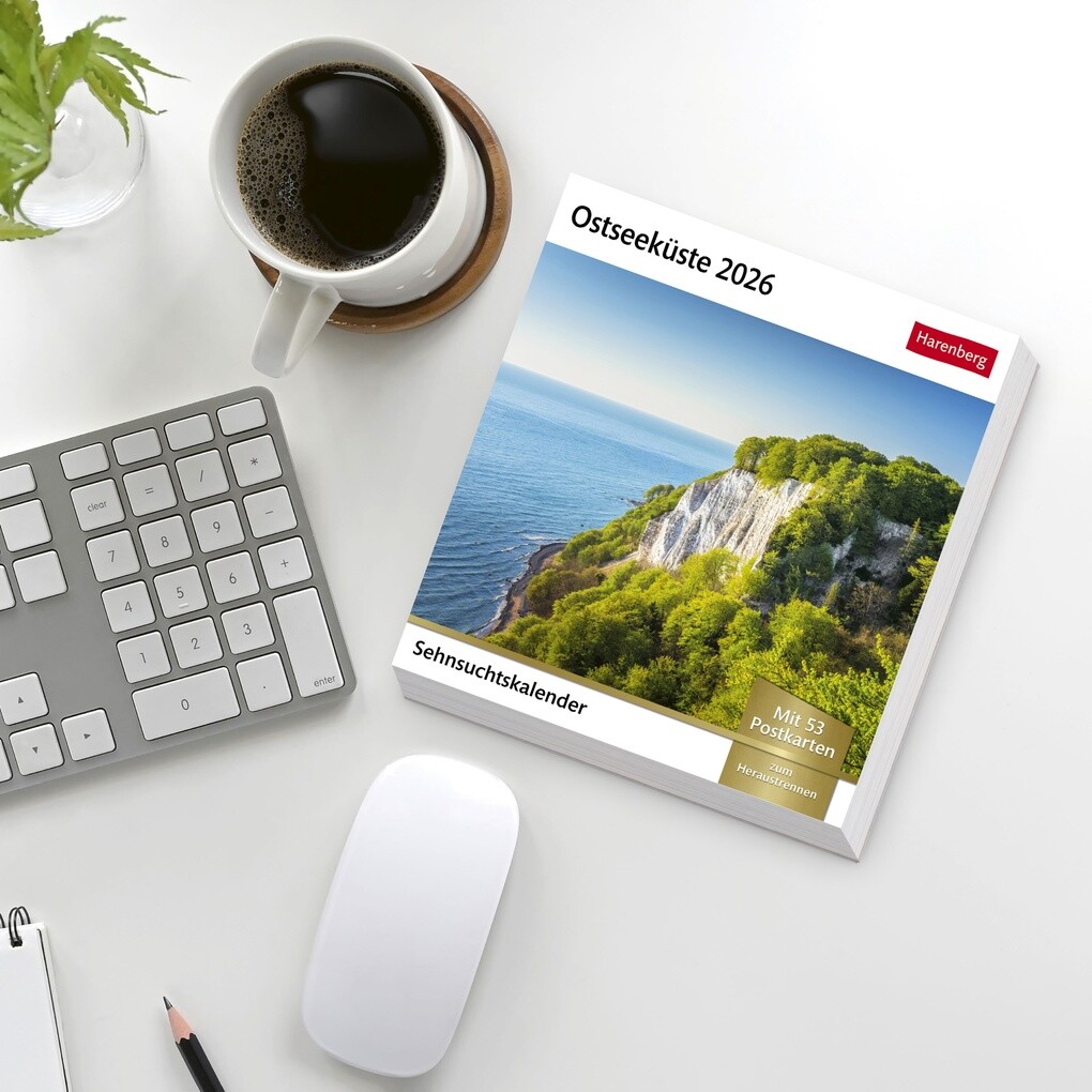 Weitere Ansicht: Ostseeküste Sehnsuchtskalender 2026 - Wochenkalender mit 53 Postkarten