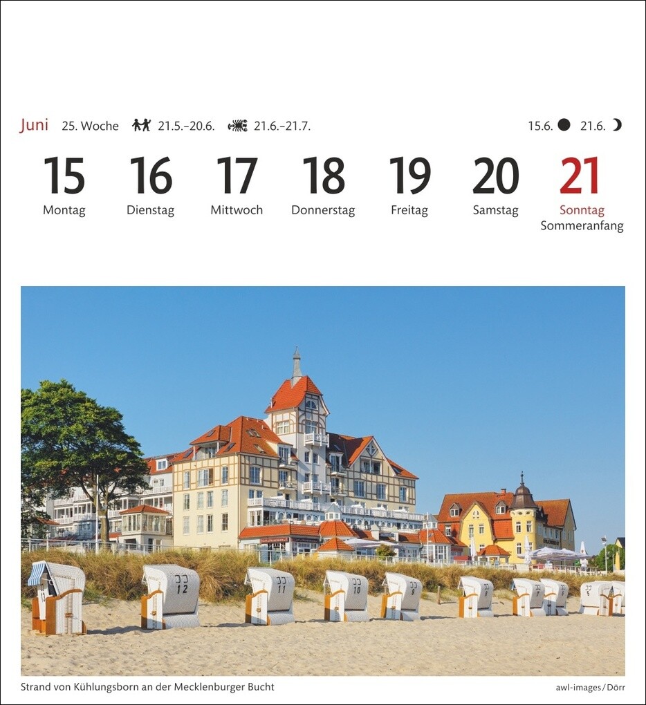 Weitere Ansicht: Ostseeküste Sehnsuchtskalender 2026 - Wochenkalender mit 53 Postkarten