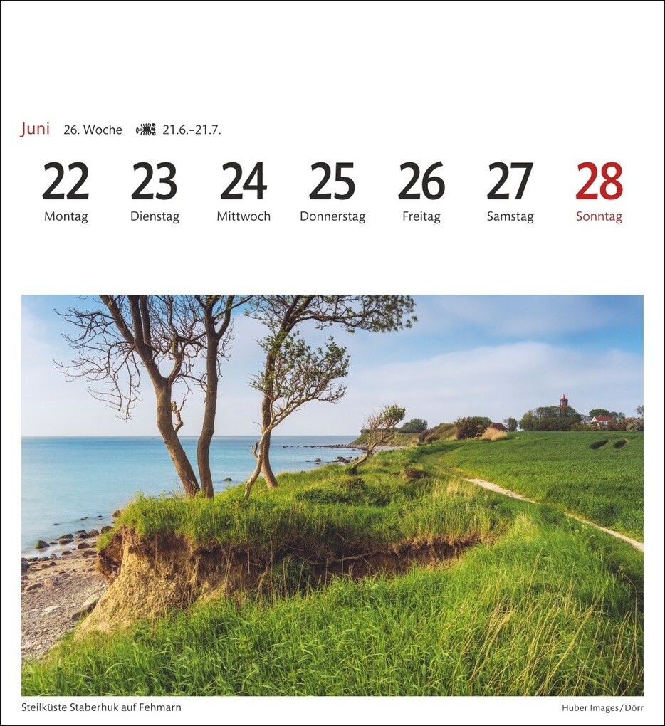 Weitere Ansicht: Ostseeküste Sehnsuchtskalender 2026 - Wochenkalender mit 53 Postkarten