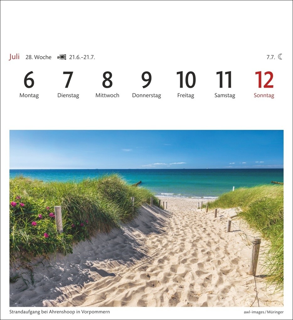 Weitere Ansicht: Ostseeküste Sehnsuchtskalender 2026 - Wochenkalender mit 53 Postkarten