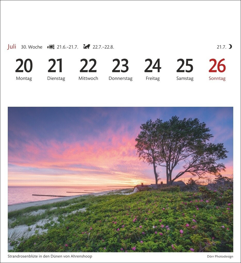 Weitere Ansicht: Ostseeküste Sehnsuchtskalender 2026 - Wochenkalender mit 53 Postkarten