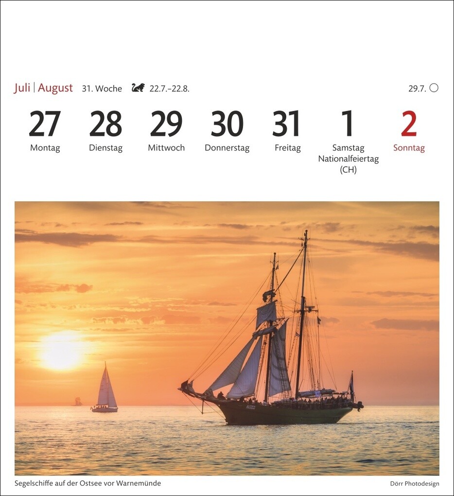 Weitere Ansicht: Ostseeküste Sehnsuchtskalender 2026 - Wochenkalender mit 53 Postkarten