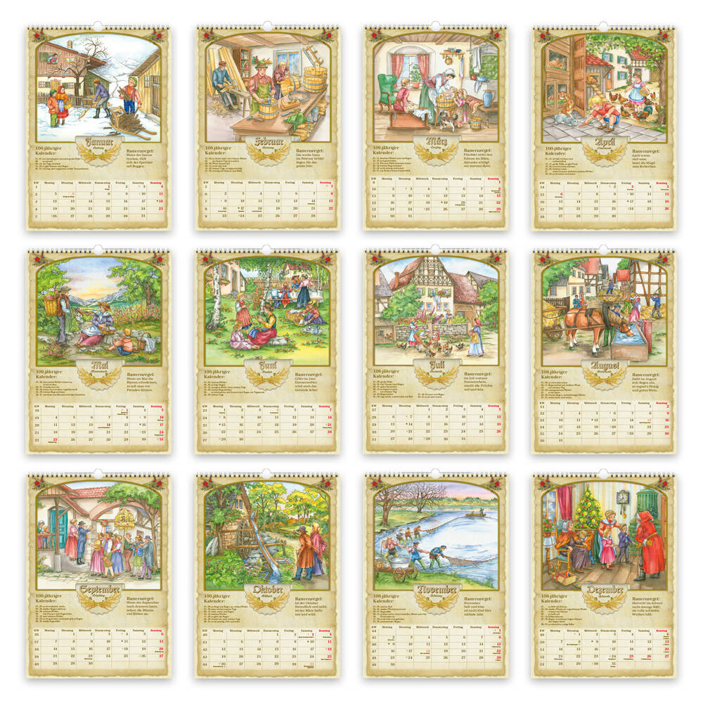 Weitere Ansicht: Trötsch Großbildkalender Bauernkalender 2026 mit Wetterprognosen Bauernregeln und Ferienterminen