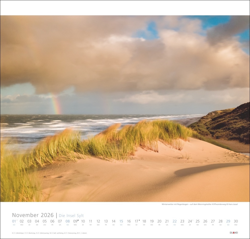 Weitere Ansicht: Die Insel Sylt Edition Kalender 2026 - Hans Jessel
