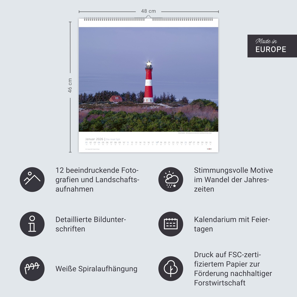 Weitere Ansicht: Die Insel Sylt Edition Kalender 2026 - Hans Jessel