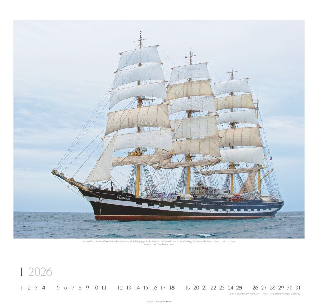 Weitere Ansicht: Tall Ships Kalender 2026