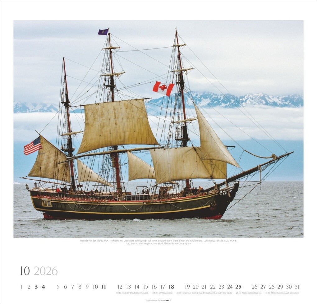 Weitere Ansicht: Tall Ships Kalender 2026