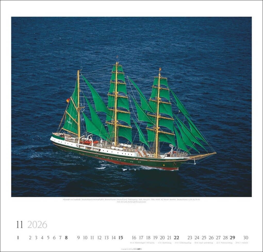 Weitere Ansicht: Tall Ships Kalender 2026