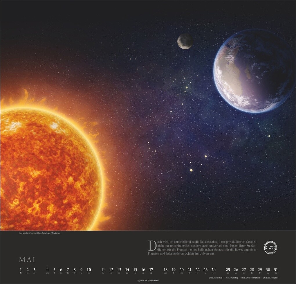 Weitere Ansicht: Stephen Hawking Kalender 2026