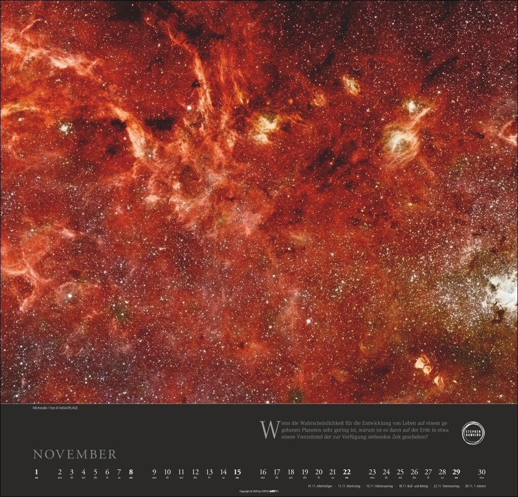 Weitere Ansicht: Stephen Hawking Kalender 2026