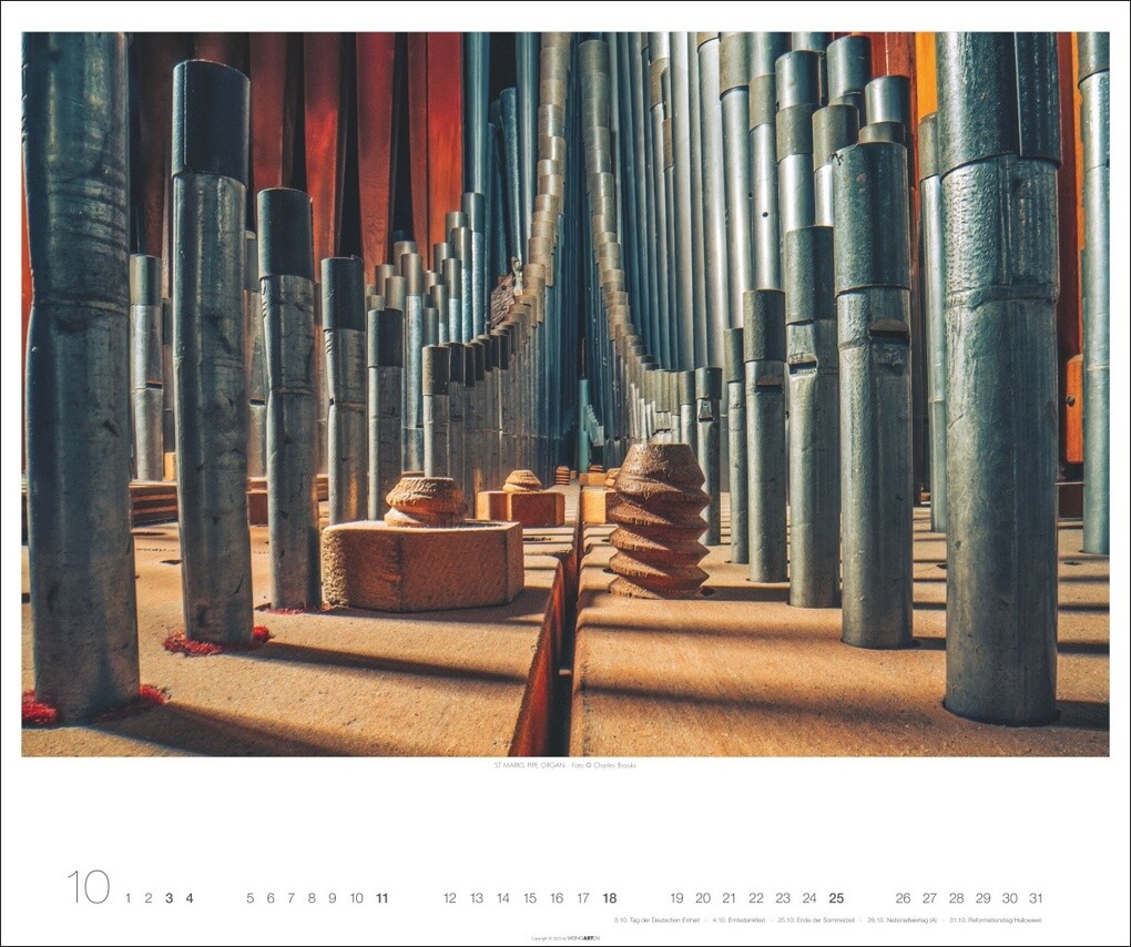 Weitere Ansicht: Architecture in Music Kalender 2026 - Musikinstrumente von innen