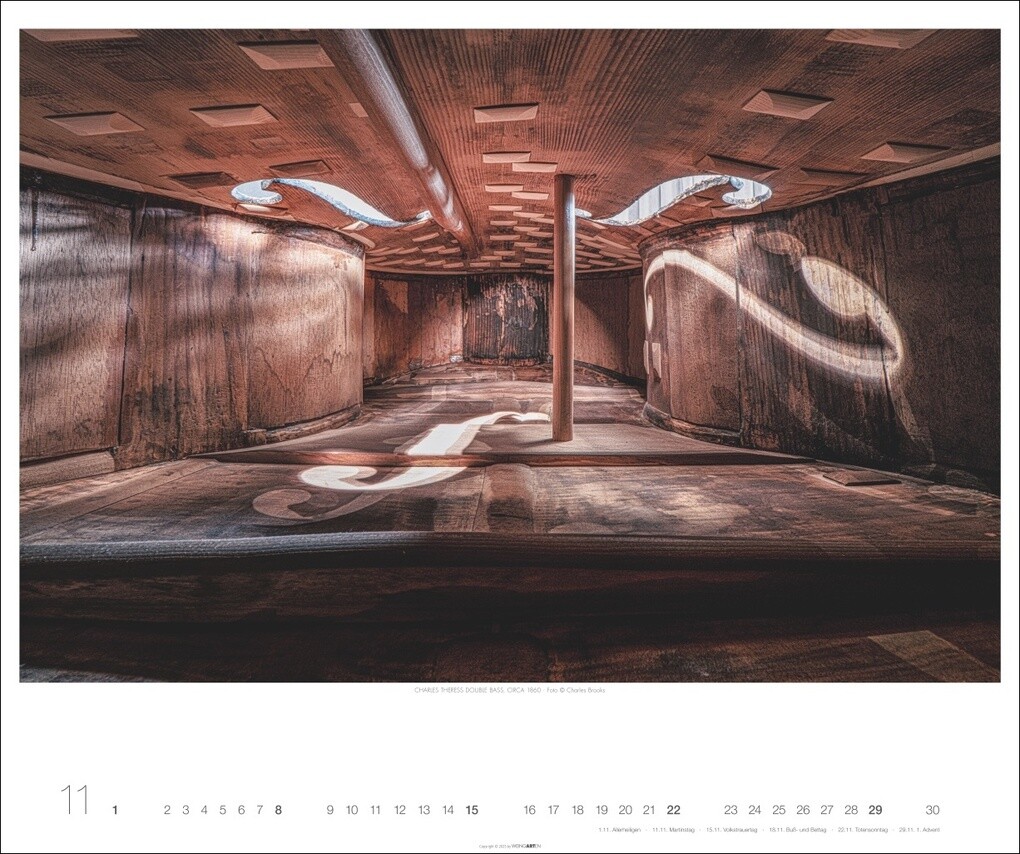 Weitere Ansicht: Architecture in Music Kalender 2026 - Musikinstrumente von innen