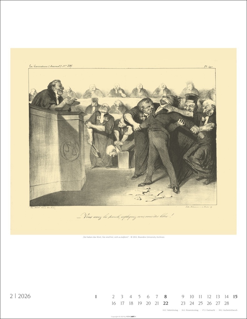 Weitere Ansicht: Honoré Daumier: Die Juristen Kalender 2026