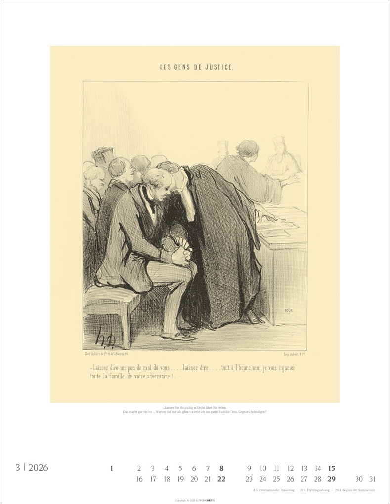 Weitere Ansicht: Honoré Daumier: Die Juristen Kalender 2026