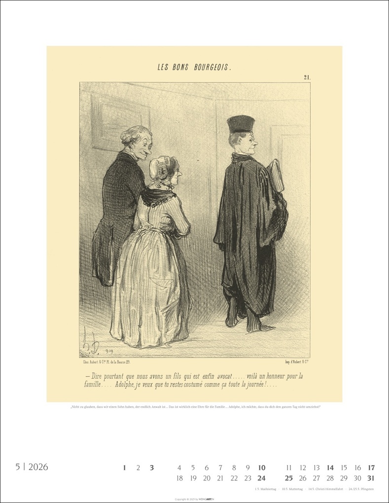 Weitere Ansicht: Honoré Daumier: Die Juristen Kalender 2026