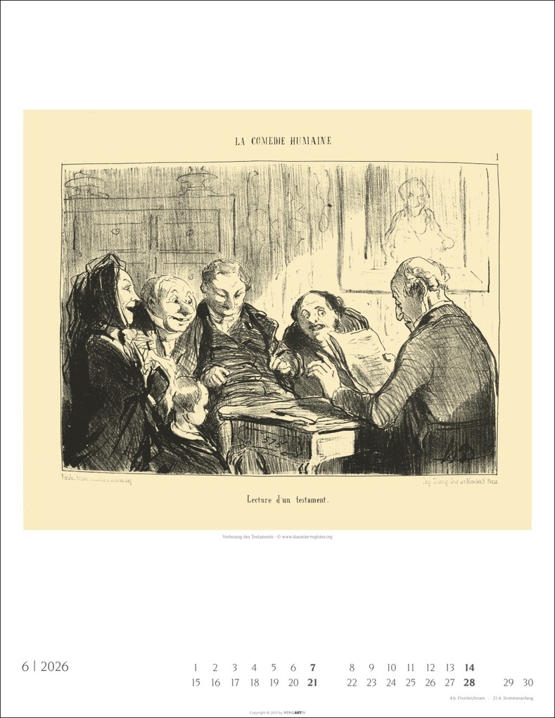 Weitere Ansicht: Honoré Daumier: Die Juristen Kalender 2026