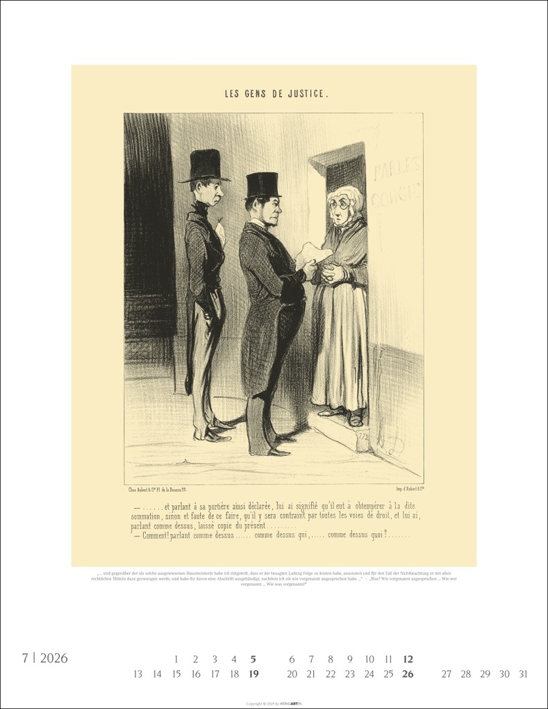 Weitere Ansicht: Honoré Daumier: Die Juristen Kalender 2026
