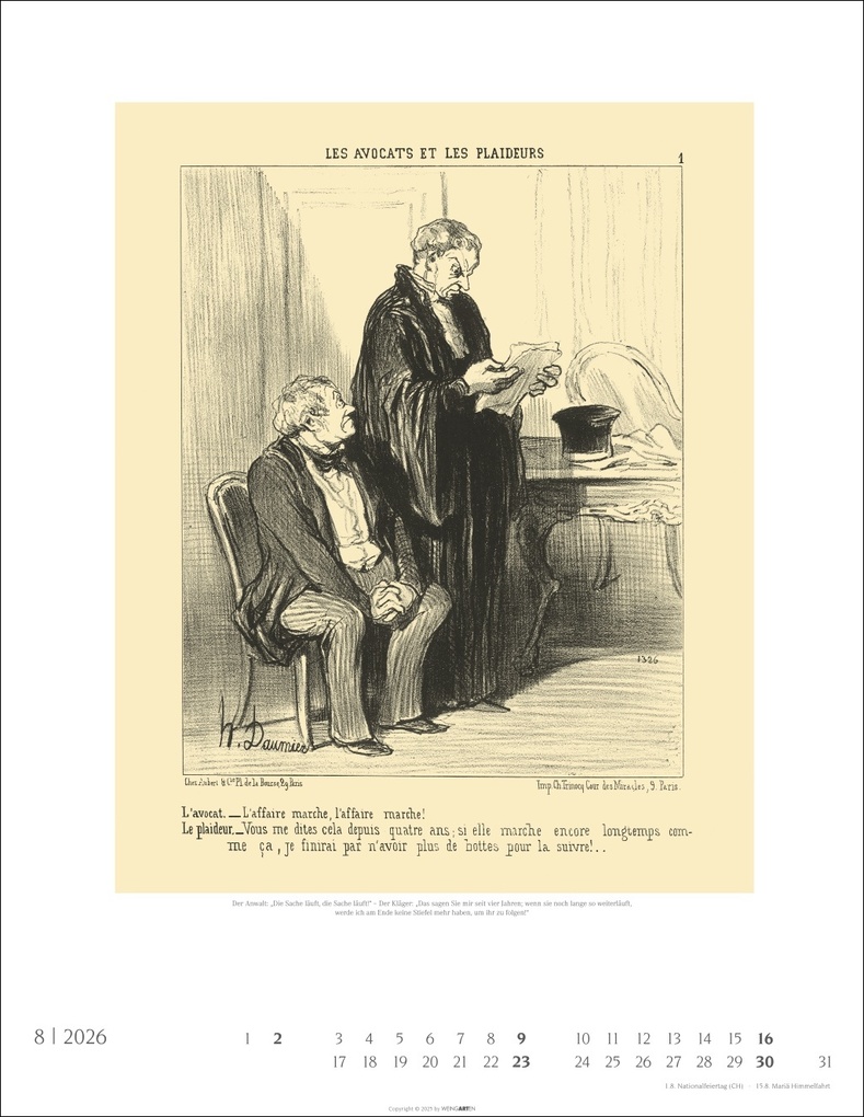 Weitere Ansicht: Honoré Daumier: Die Juristen Kalender 2026