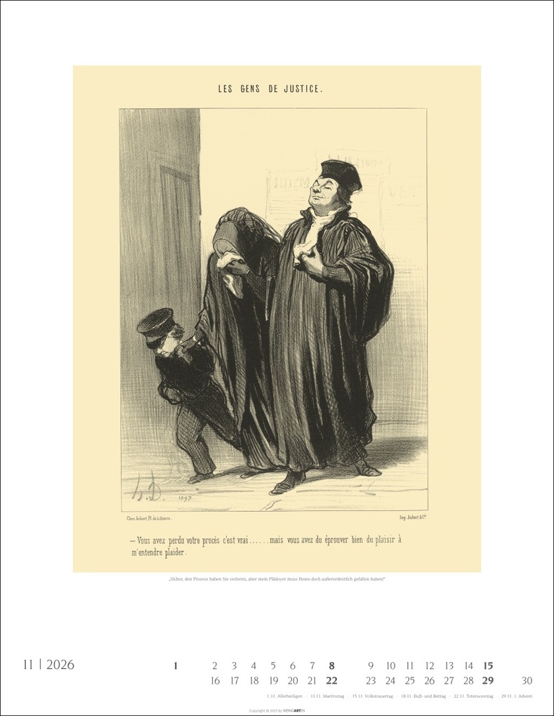 Weitere Ansicht: Honoré Daumier: Die Juristen Kalender 2026