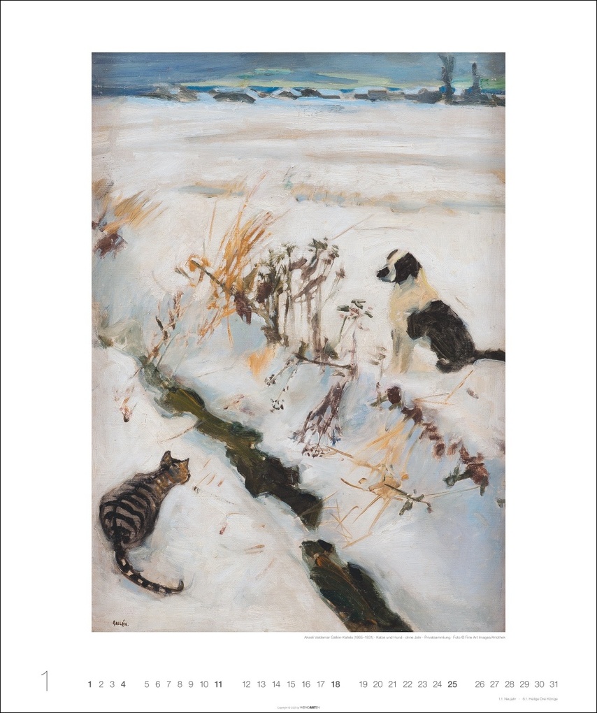 Weitere Ansicht: Katzen in der Kunst Edition Kalender 2026