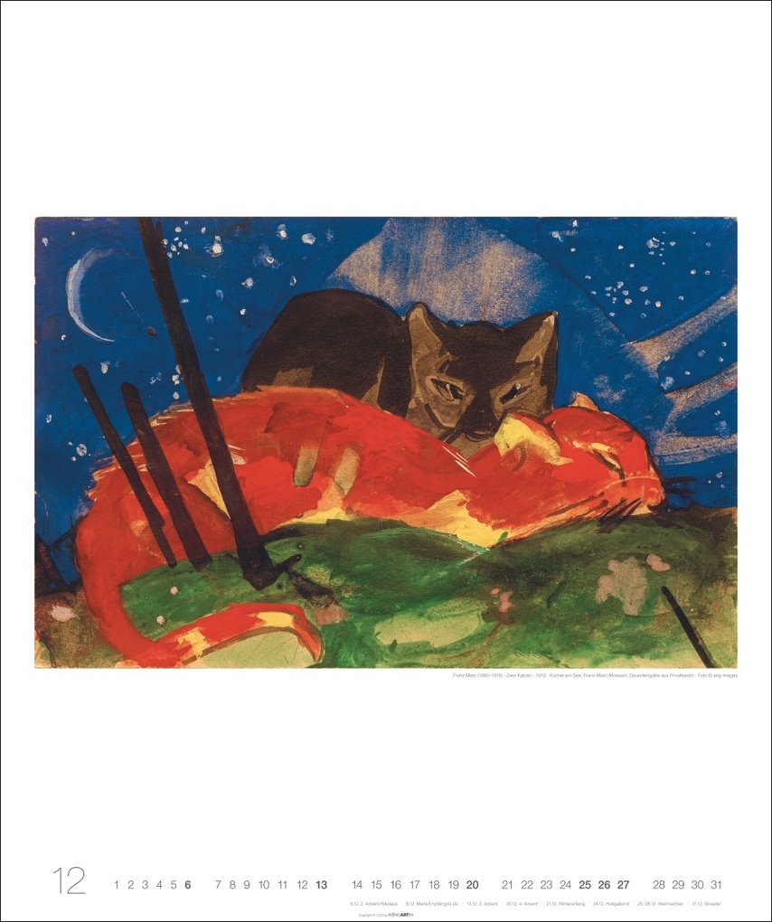 Weitere Ansicht: Katzen in der Kunst Edition Kalender 2026