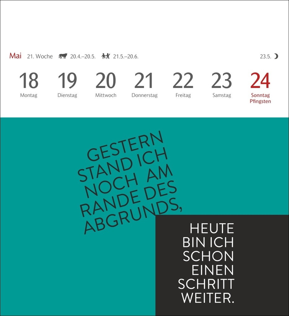 Weitere Ansicht: Typo-Sprüche-Kalender Postkartenkalender 2026 - Mit 53 Postkarten