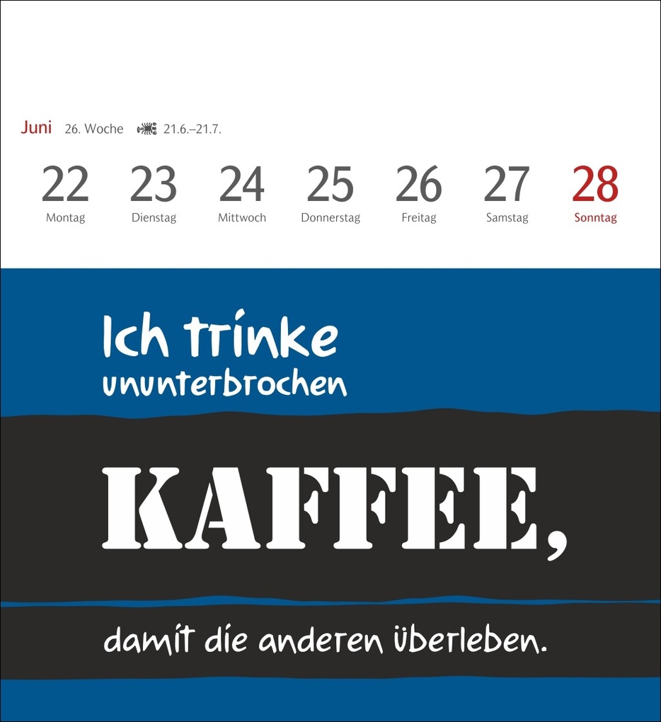 Weitere Ansicht: Typo-Sprüche-Kalender Postkartenkalender 2026 - Mit 53 Postkarten