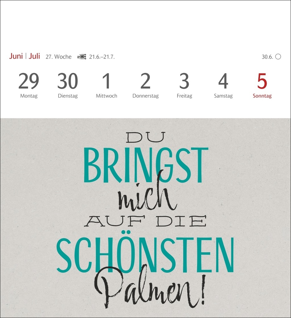 Weitere Ansicht: Typo-Sprüche-Kalender Postkartenkalender 2026 - Mit 53 Postkarten