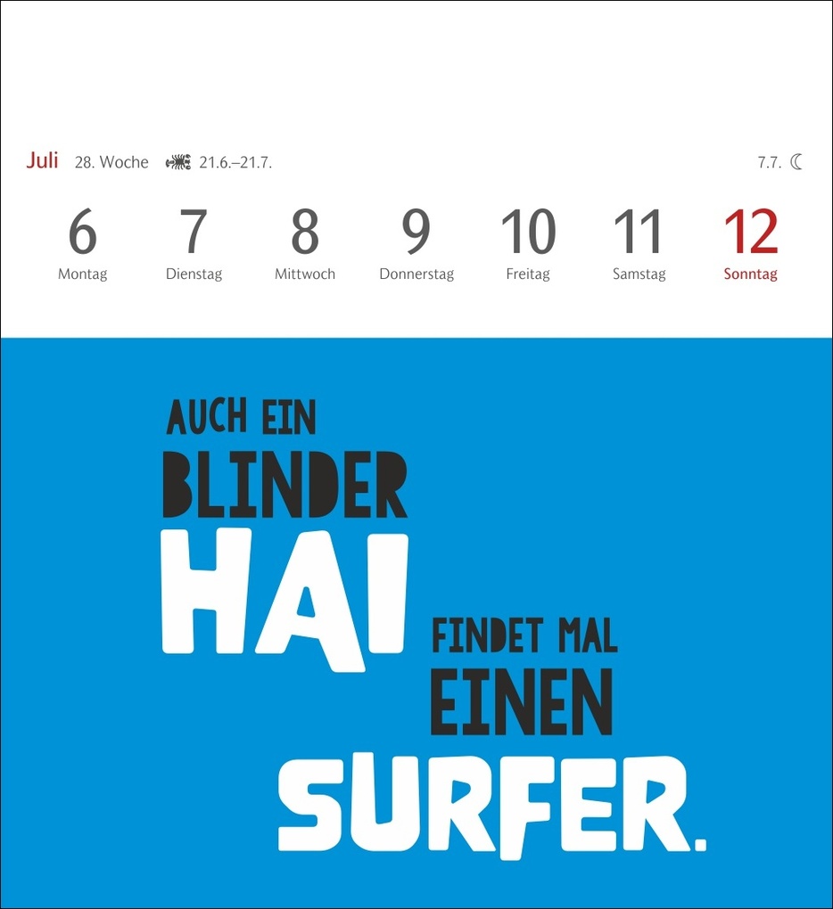 Weitere Ansicht: Typo-Sprüche-Kalender Postkartenkalender 2026 - Mit 53 Postkarten