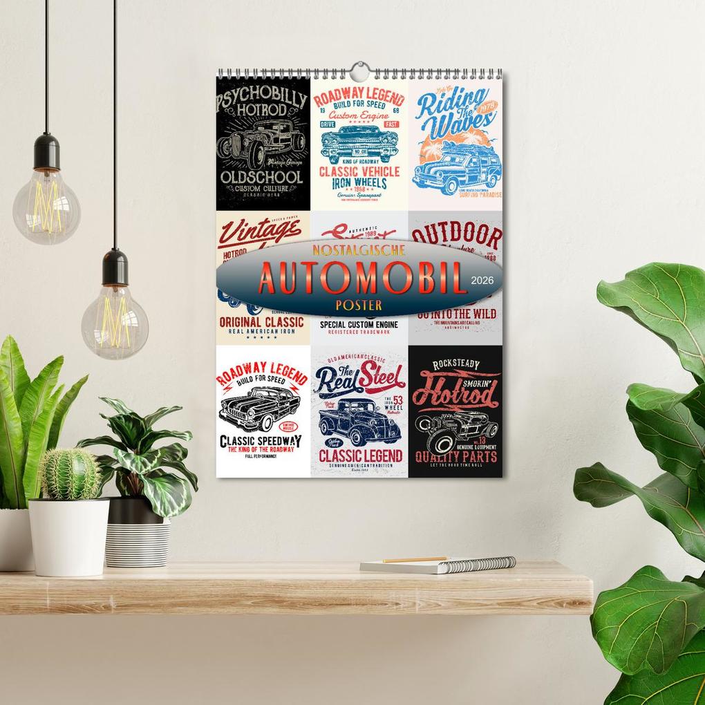 Weitere Ansicht: Automobile - nostalgische Poster (Wandkalender 2026 DIN A3 hoch), CALVENDO Monatskalender | Peter Roder, Calvendo