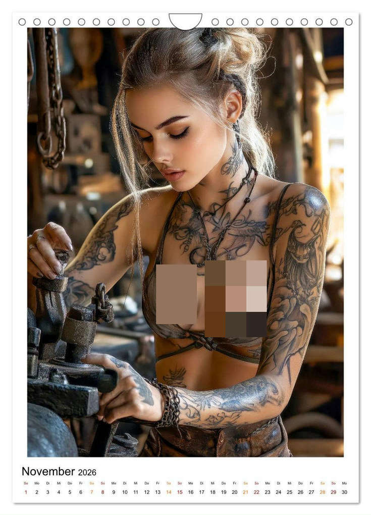 Weitere Ansicht: Tattoo Schönheiten - erotische Eleganz (Wandkalender 2026 DIN A4 hoch), CALVENDO Monatskalender | Peter Roder, Calvendo