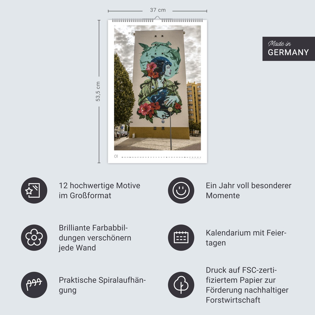 Weitere Ansicht: Streetart Posterkalender 2026
