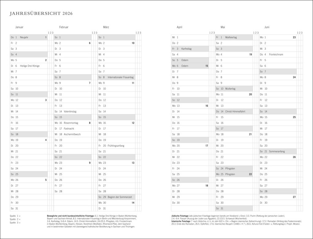 Weitere Ansicht: Diario Wochen-Kalenderbuch A6, grün 2026