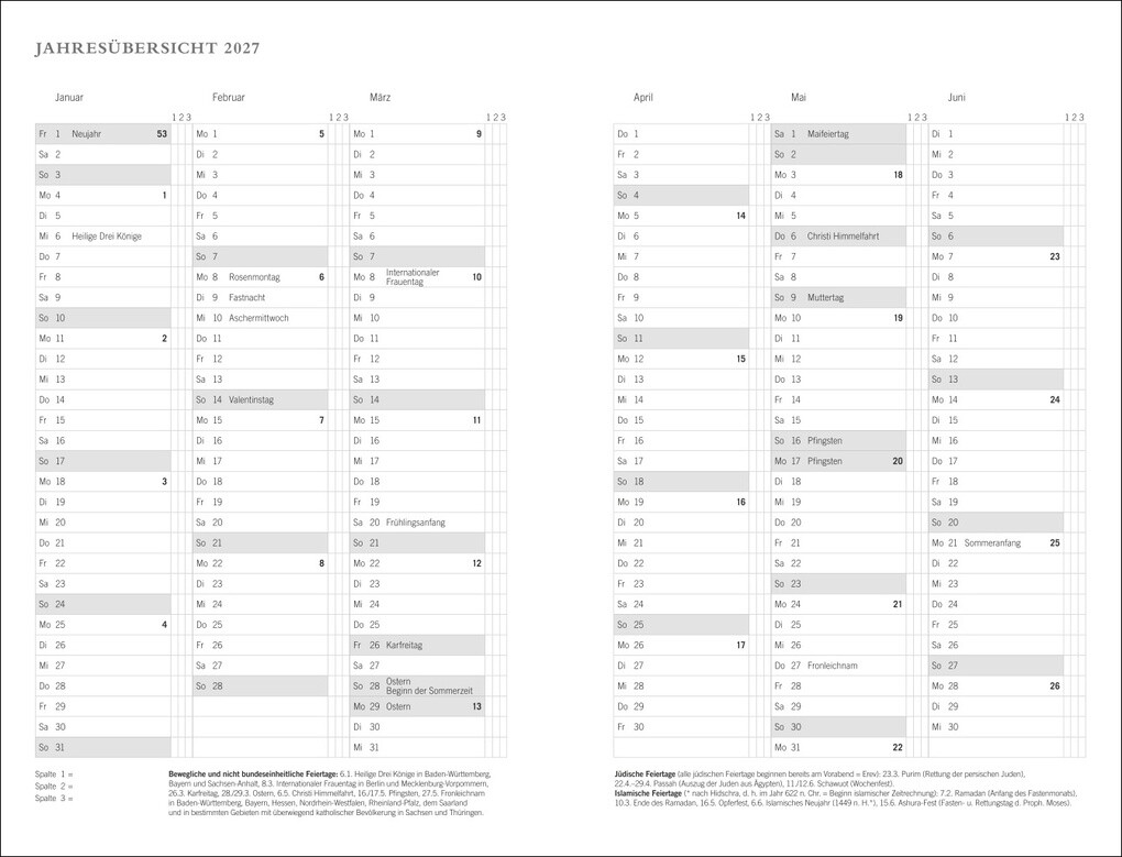 Weitere Ansicht: Diario Wochen-Kalenderbuch A6, grün 2026