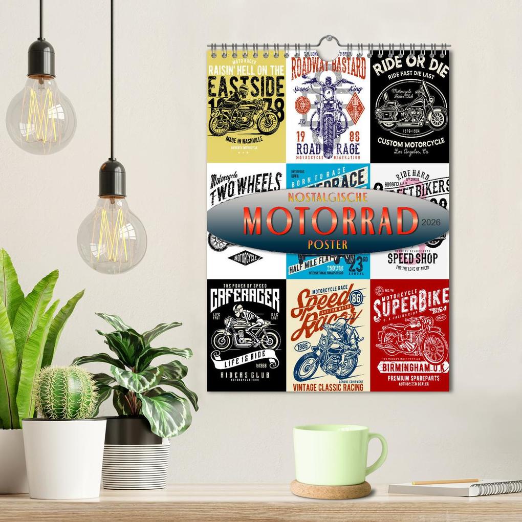 Weitere Ansicht: Motorrad - nostalgische Poster (Wandkalender 2026 DIN A4 hoch), CALVENDO Monatskalender | Peter Roder, Calvendo