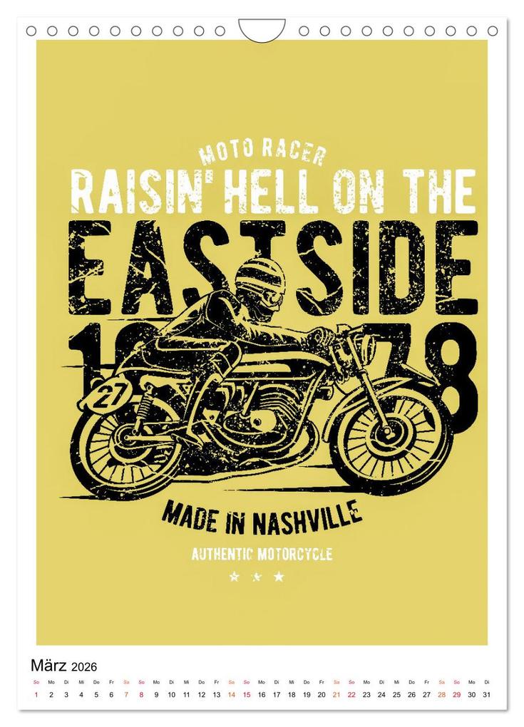 Weitere Ansicht: Motorrad - nostalgische Poster (Wandkalender 2026 DIN A4 hoch), CALVENDO Monatskalender | Peter Roder, Calvendo