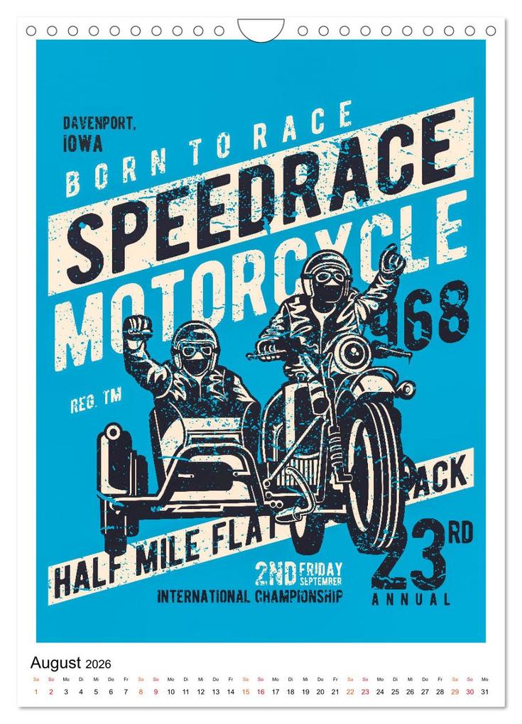 Weitere Ansicht: Motorrad - nostalgische Poster (Wandkalender 2026 DIN A4 hoch), CALVENDO Monatskalender | Peter Roder, Calvendo