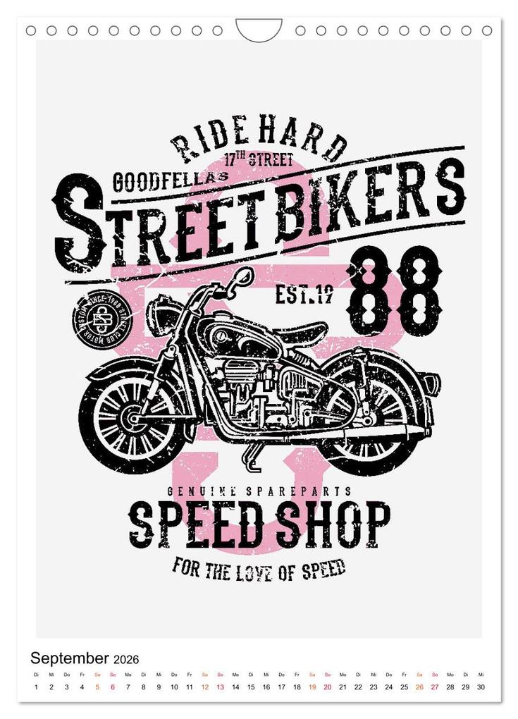 Weitere Ansicht: Motorrad - nostalgische Poster (Wandkalender 2026 DIN A4 hoch), CALVENDO Monatskalender | Peter Roder, Calvendo