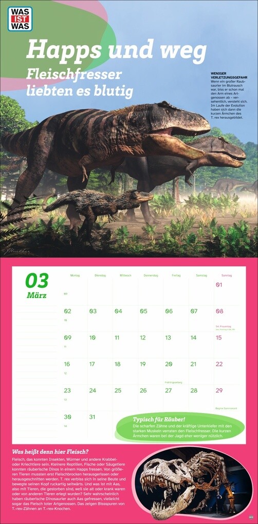 Weitere Ansicht: WAS IST WAS Dinosaurier Broschurkalender 2026