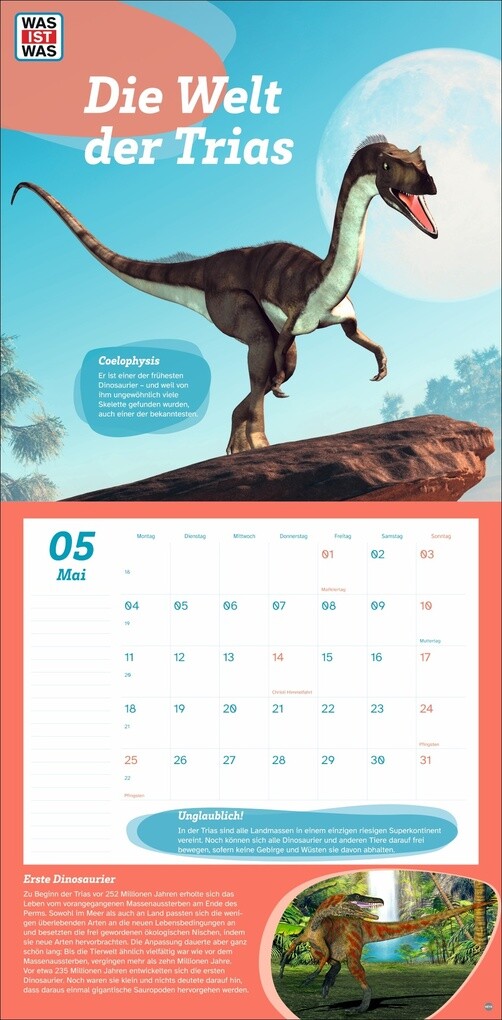 Weitere Ansicht: WAS IST WAS Dinosaurier Broschurkalender 2026