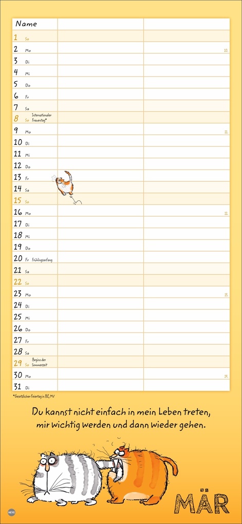 Weitere Ansicht: Catzz Planer für zwei 2026 | Alexander Holzach