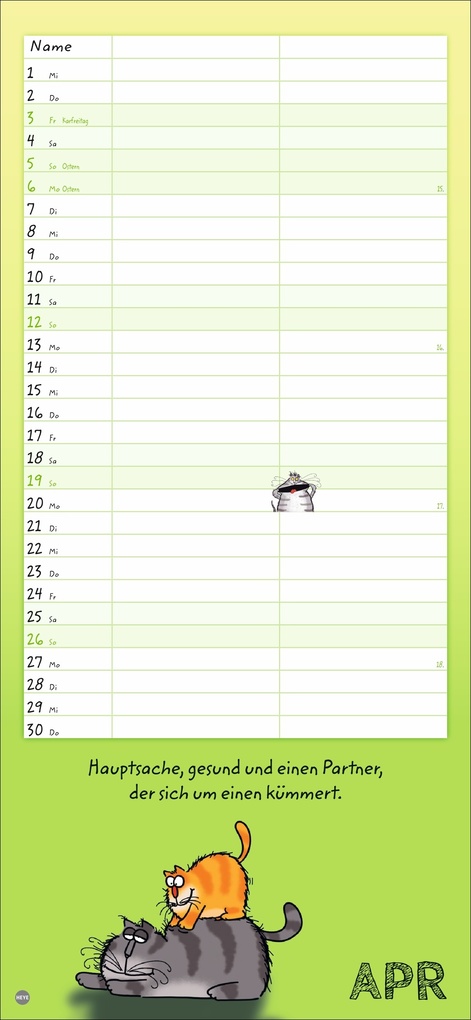 Weitere Ansicht: Catzz Planer für zwei 2026 | Alexander Holzach