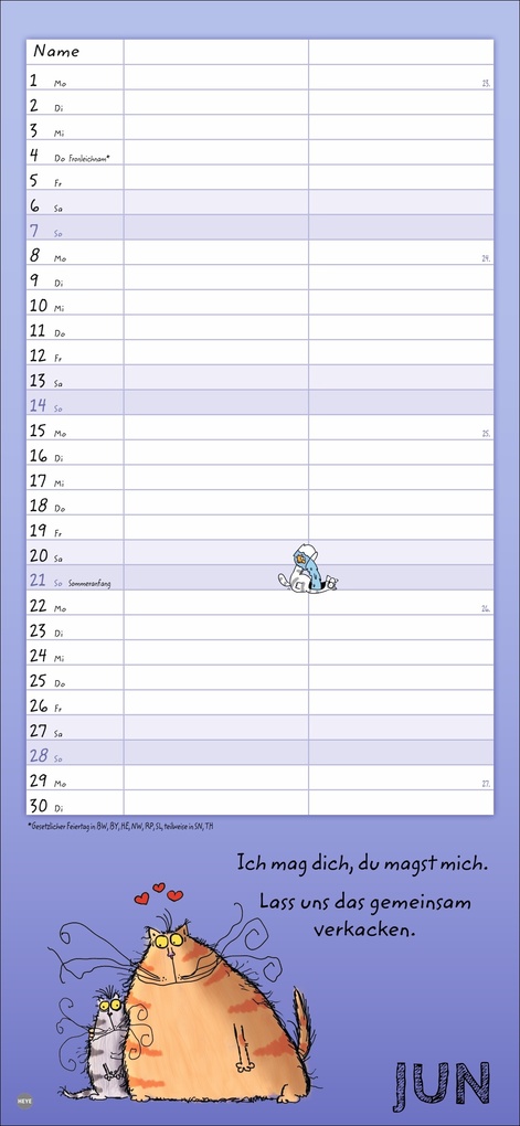 Weitere Ansicht: Catzz Planer für zwei 2026 | Alexander Holzach