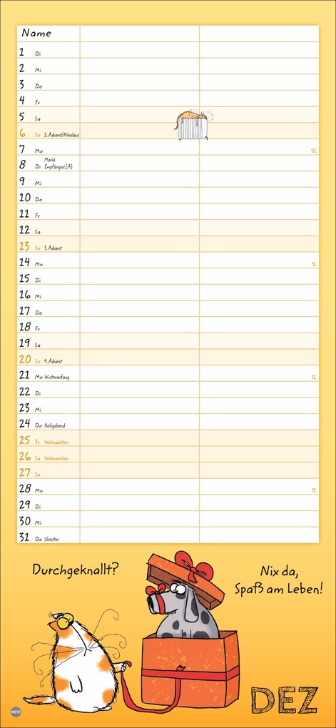 Weitere Ansicht: Catzz Planer für zwei 2026 | Alexander Holzach