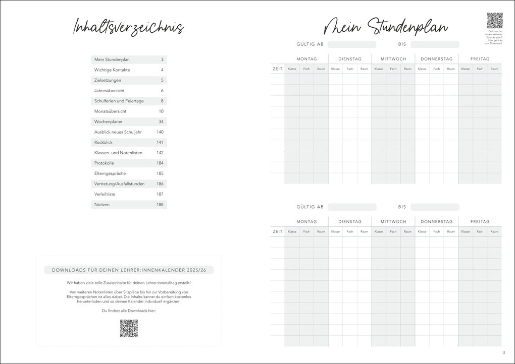 Weitere Ansicht: Lehrerkalender 2026