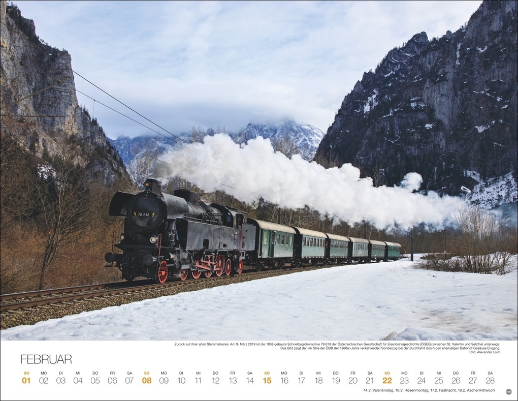 Weitere Ansicht: Feurige Dampfloks Posterkalender 2026